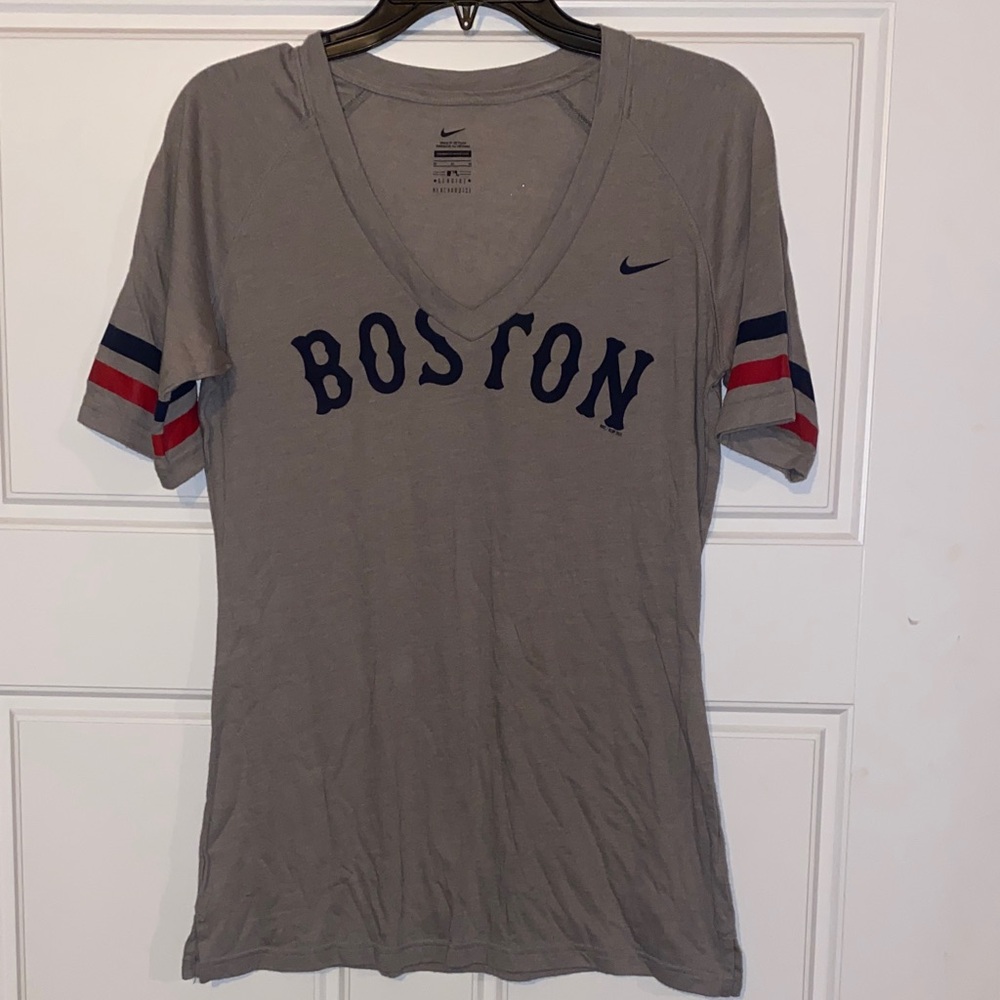 Nike Women's Gray Boston V-Neck Tee